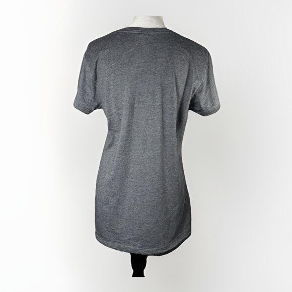 No Prob-Llama Women XL Tee Soft Novelty Heather Gray Pink Shirt Shiny Graphic - Picture 3 of 5